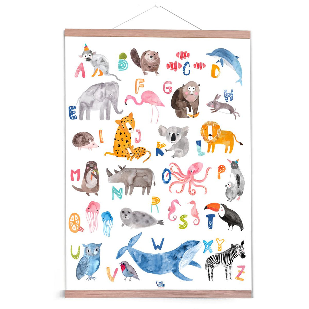 ABC Poster für Kinder *Tiere*